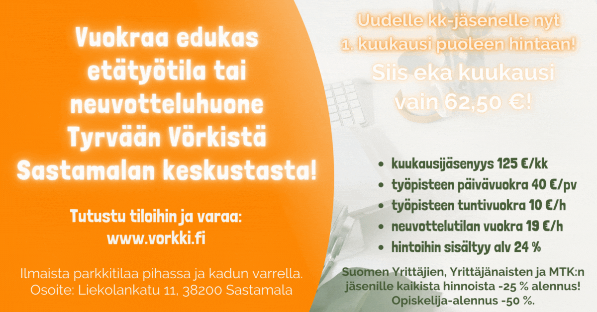 Tilat ja hinnasto Tyrvään Vörkki